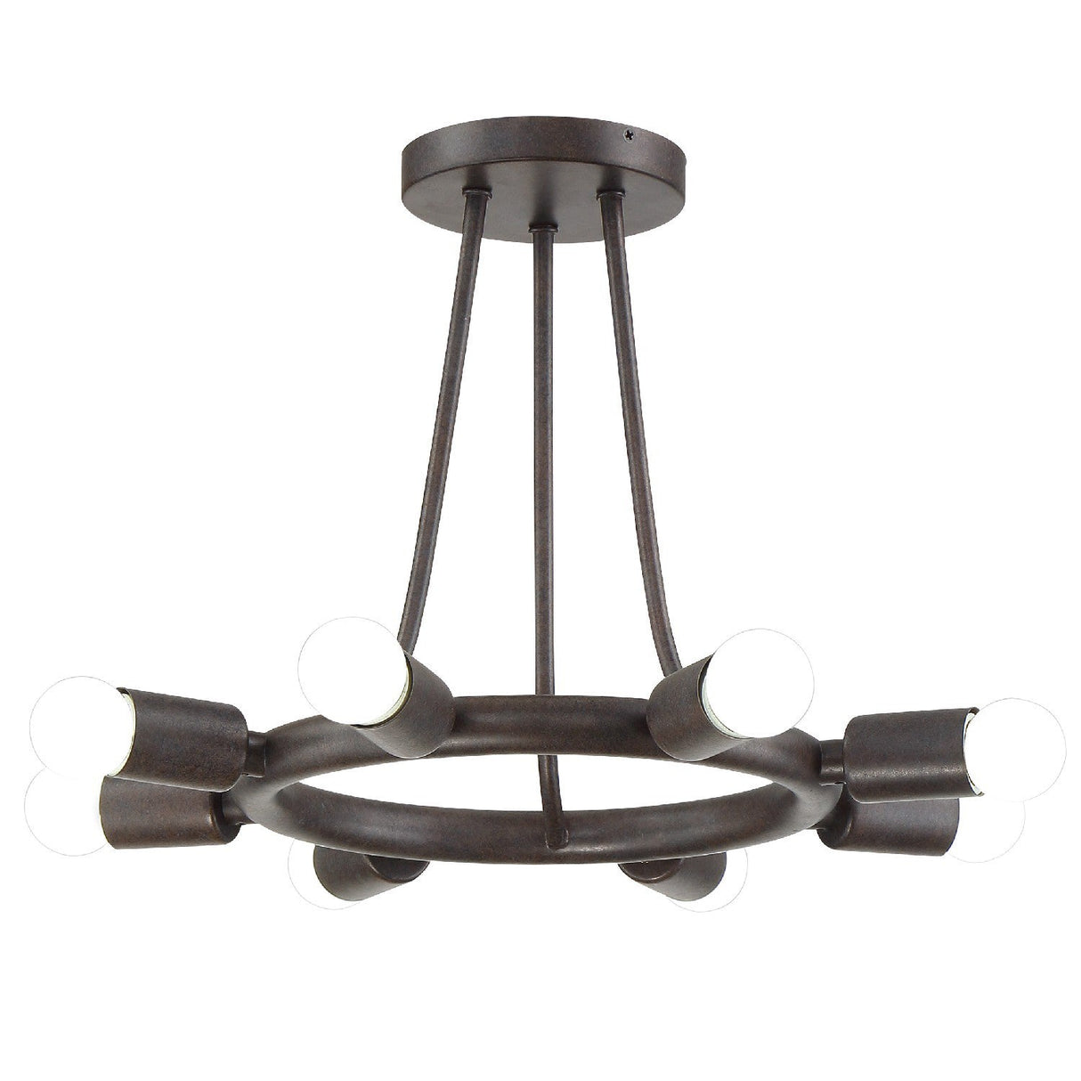 Dakota 8 Light Charcoal Bronze Semi Flush Mount 9043-CZ