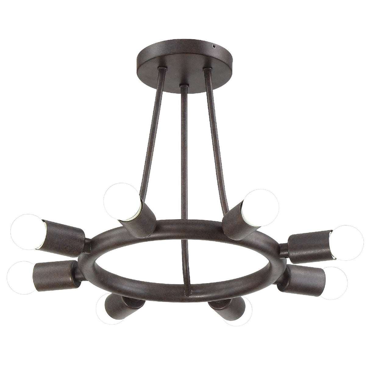 Dakota 8 Light Charcoal Bronze Semi Flush Mount 9043-CZ