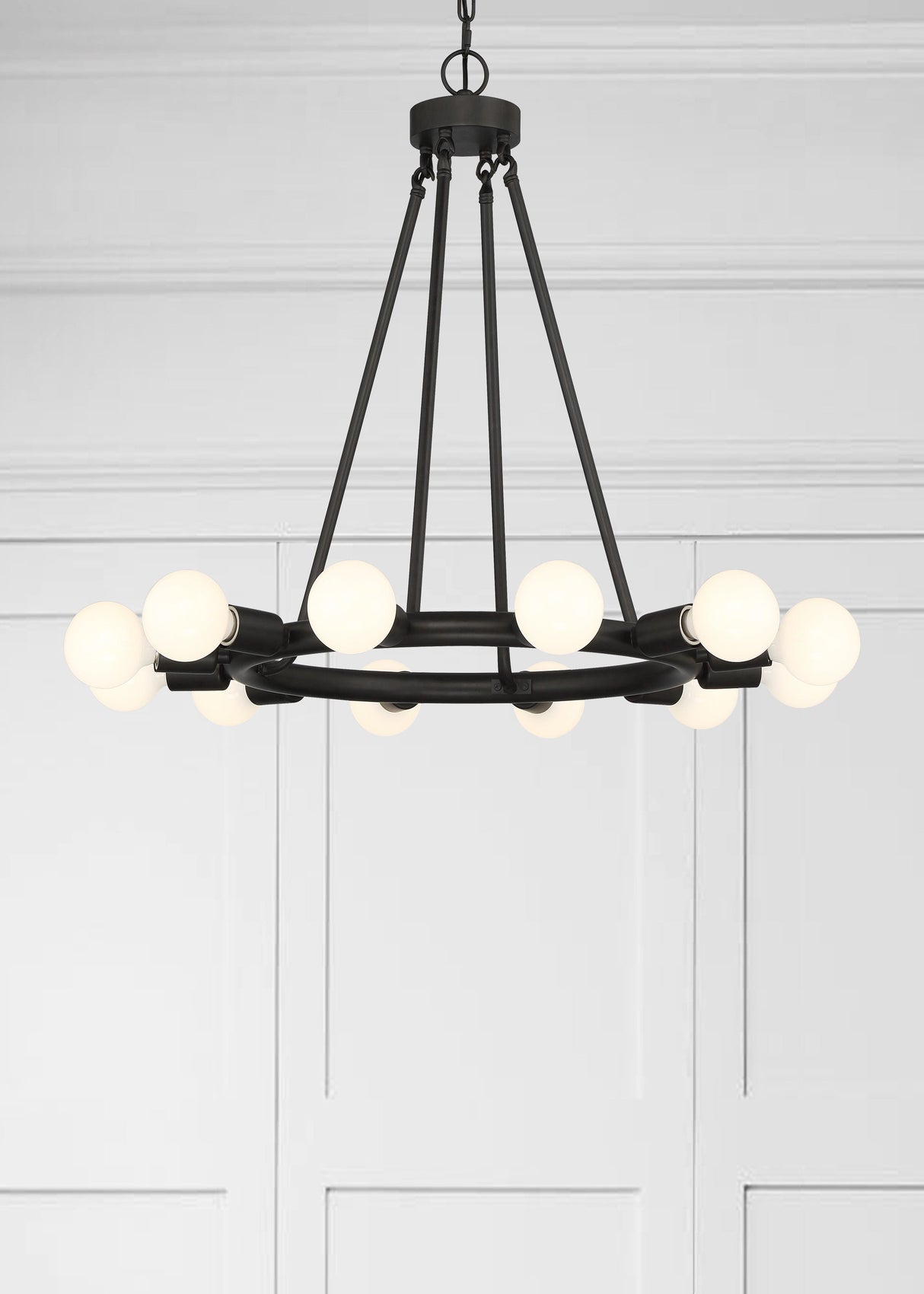 Dakota 12 Light Black Chandelier 9045-BK