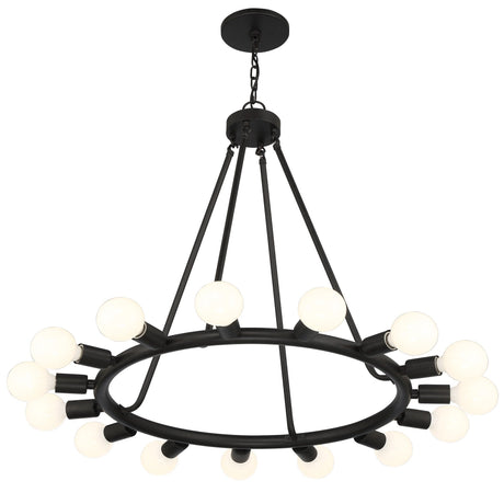 Dakota 15 Light Black Chandelier 9046-BK