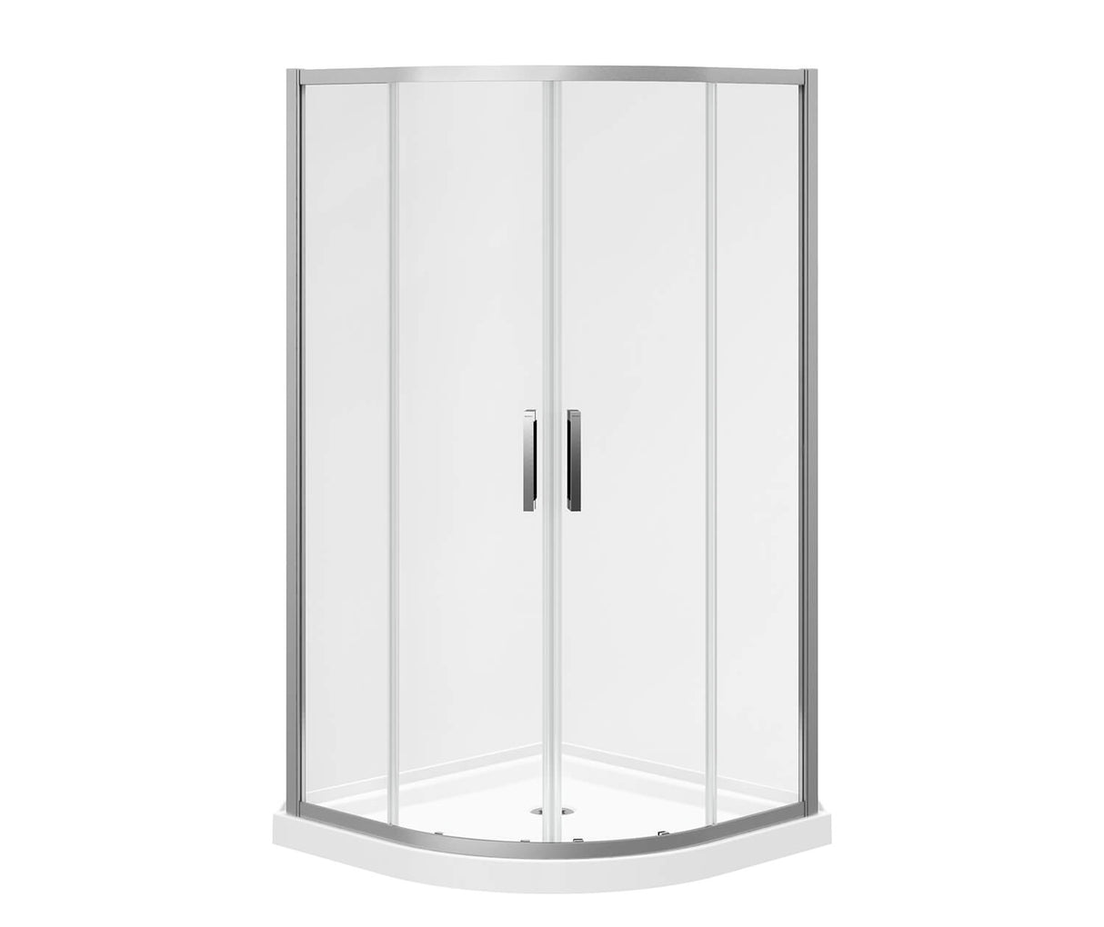 MAAX 107170-900-340-000 Kassia 38 x 38 Acrylic Center Drain Shower Kit in White with Clear glass  in Matte Black