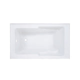 Voltaire 54" X 30" Left-Hand Drain Alcove Bathtub with Apron & Armrest