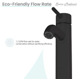 Ivy Single Hole, Single-Handle, High Arc Bathroom Faucet in Matte Black