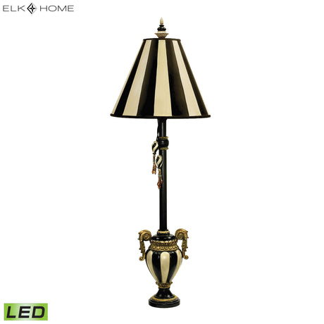 Elk 91-234-LED Carnival Stripe 32'' High 1-Light Table Lamp - Antique Black - Includes LED Bulb