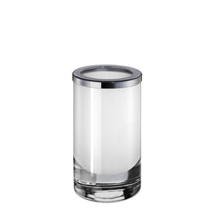 White Triplex Glass Toothbrush Holder