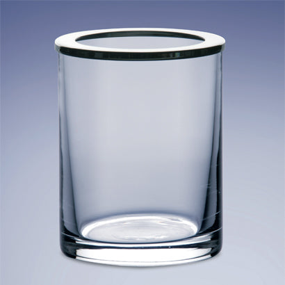 Clear Crystal Glass Toothbrush Holder
