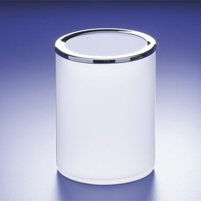 Frosted Crystal Glass Toothbrush Holder