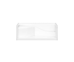 MAAX 141429-000-002-002 Olio 6030 Seated Base AcrylX Alcove Shower Base with Left-Hand Drain in White