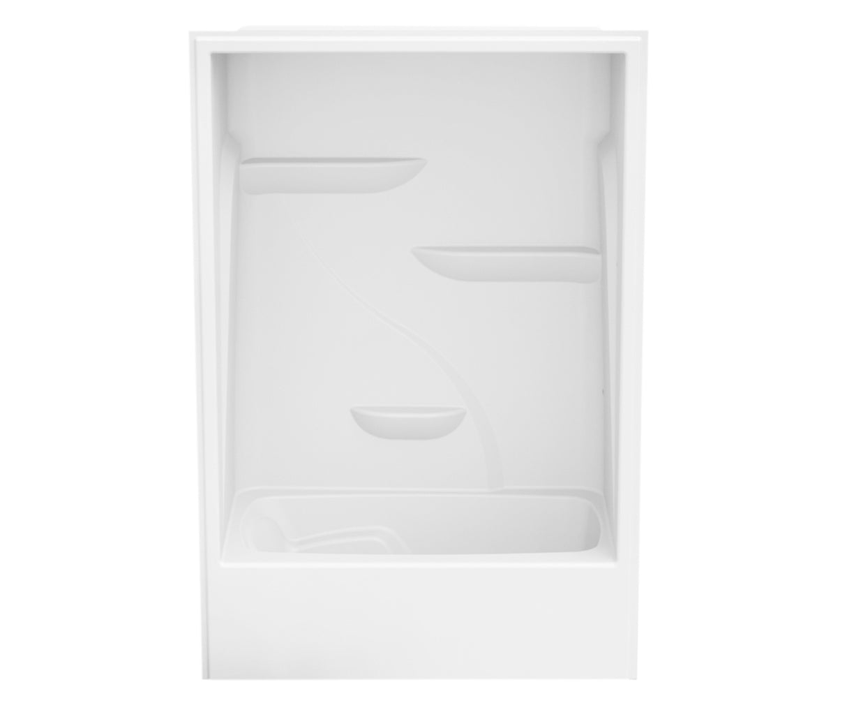 MAAX 103679-000-001-001 M260 60 x 34 Acrylic Alcove Left-Hand Drain One-Piece Tub Shower in White