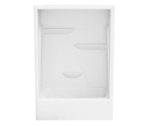 MAAX 103679-000-001-001 M260 60 x 34 Acrylic Alcove Left-Hand Drain One-Piece Tub Shower in White