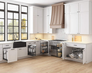 Hardware Resources SWS-WB153BN 15" Black Nickel STORAGE WITH STYLE® Metal Soft-close Pullout Basket