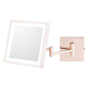 Aptations  913-55-83 Single-Sided LED Square Wall Mirror - Rechargeable