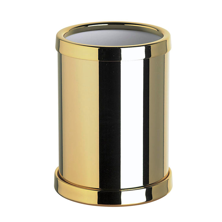 Round Brass Toothbrush Holder