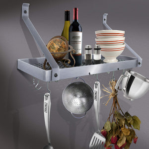 Enclume PR8BF-30 SS 30" Bookshelf Rack w/Straight Arms & 12 Hooks SS