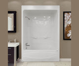 MAAX 105620-000-001-104 Figaro I AFR Acrylic Alcove Right-Hand Drain One-Piece Tub Shower in White