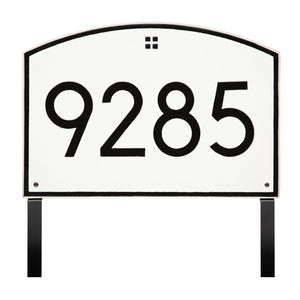 Whitehall 3908WH - Cape Charles Modern Font Plaque, Estate Lawn 1-line
