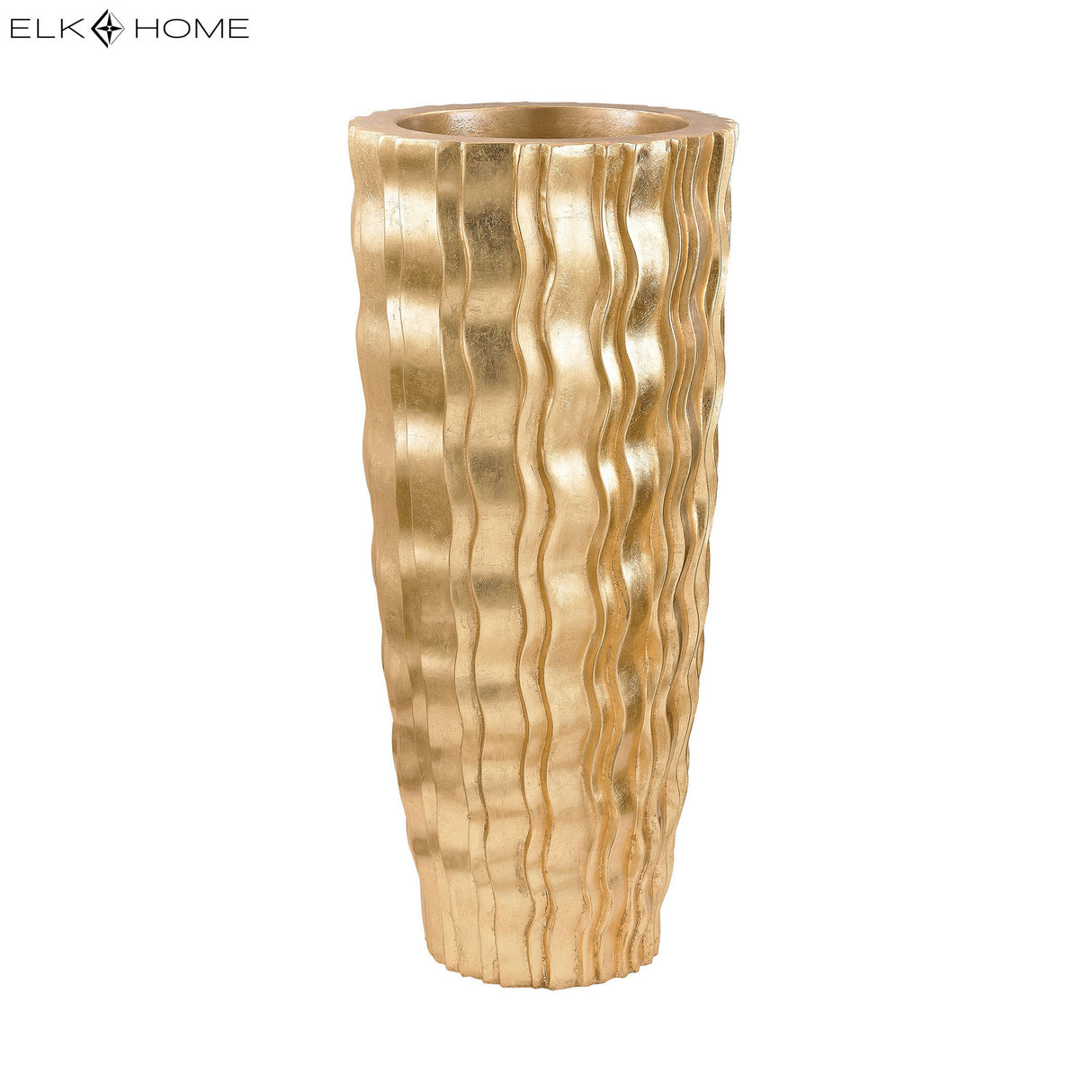 Elk 9166-031 Wave Vase - Small Gold