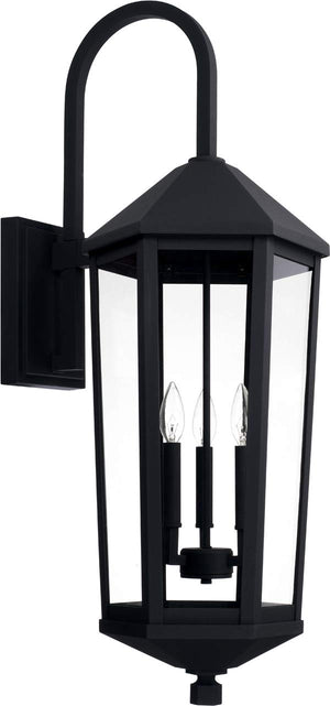 Capital Lighting 926932BK Ellsworth 3 Light Outdoor Wall Lantern Black
