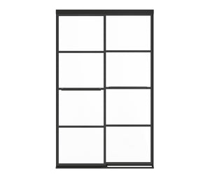 MAAX 135331-972-340-000 Incognito 76 Shaker 44-47 x 76 in. 8mm Bypass Shower Door for Alcove Installation with Shaker glass in Matte Black