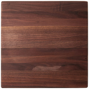 John Boos WAL-12SS Block Walnut Wood Edge Grain Cutting Board with Stainless Steel Feet, 12 Inches Square, 1.5 Thick 12X12X1.5 WAL-EDGE GR SS BUN FEET