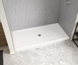 MAAX 106765-000-002-000 Icon 7236 AcrylX Alcove Shower Base with Center Drain in White