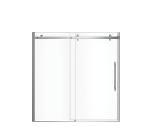 MAAX 138480-900-084-000 Vela 56 ½-59 x 59 in. 8 mm Sliding Tub Door for Alcove Installation with Clear glass in Chrome