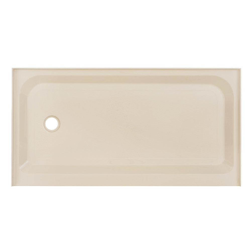 Voltaire 60 x 32 Single-Threshold, Left-Hand Drain, Shower Base in Biscuit