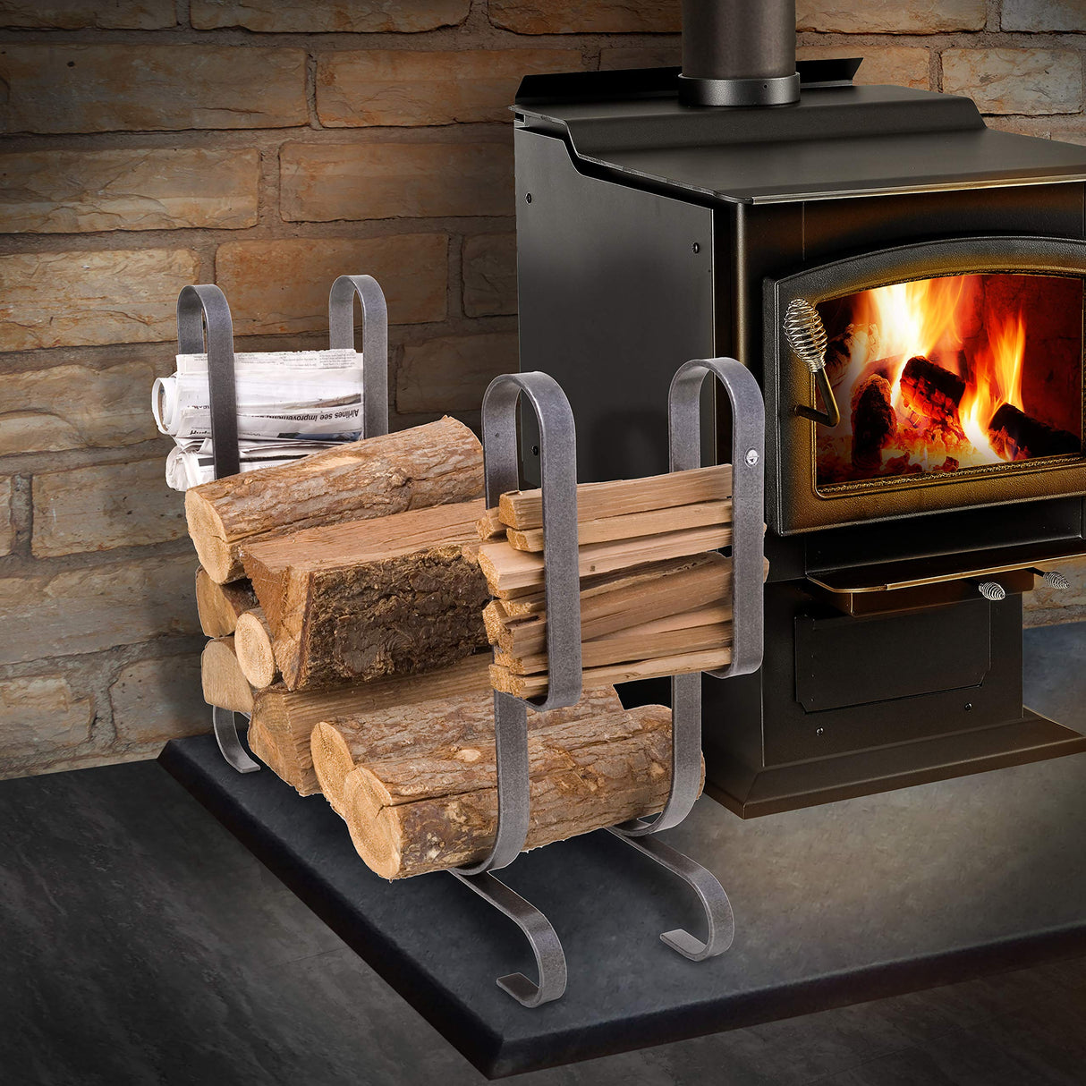 Enclume LR19A HS Large Modern Fireplace Log Rack HS