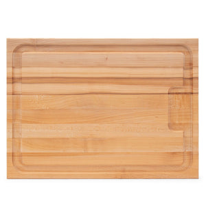 John Boos AUJUS Au Jus Maple Wood Cutting Board for Kitchen Prep, 18 x 24 Inches, 1.5 Inches Thick Edge Grain Charcuterie Block with Juice Grooves 24X18X1.5 MPL-EDGE GR-AU JUS BRD