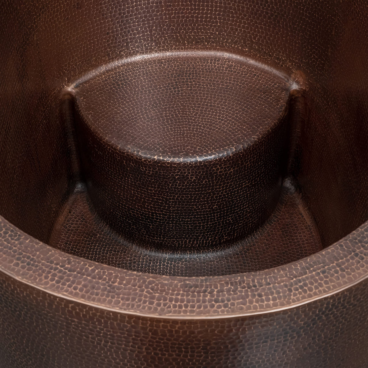 48" Hammered Copper Oval Japanese Soaking Tub