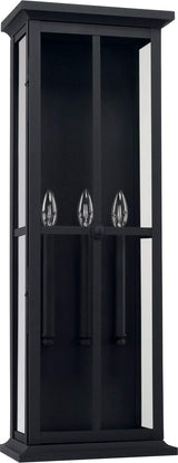 Capital Lighting 926432BK Mansell 3 Light Outdoor Wall Lantern Black