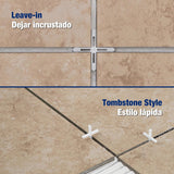 QEP 1/8" Hard Tile Spacers for Traditional or Leave-in Installation (300 Pack)
