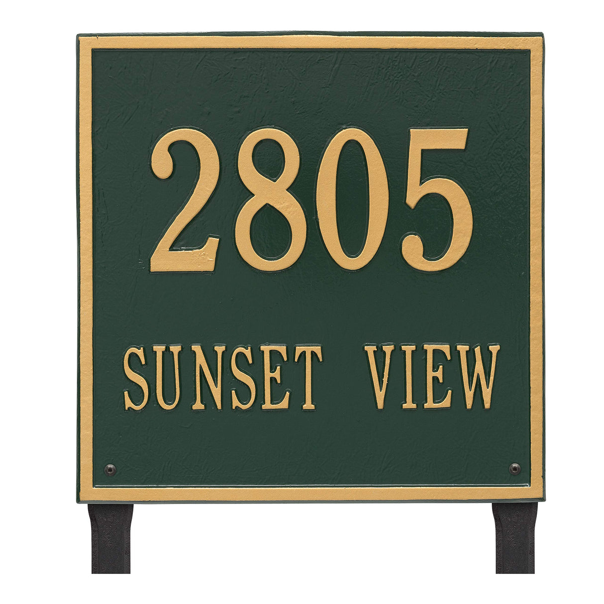 Whitehall 2120GG - Personalized Square Plaque - Estate - Lawn - 2 line