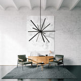 Kuzco CH14356-BN SIRIUS 56" CH Brushed Nickel 120V TRIAC/ELV LED 3000K 90CRI 67W