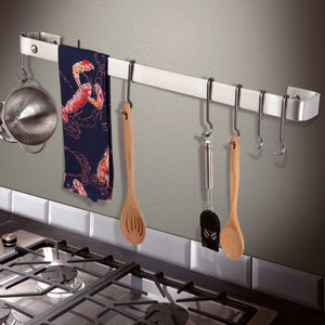 Enclume WR4 SS 42" Classic Wall Rack Utensil Bar w/ 12 Hooks SS