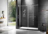 Elegant 66'' * 76'' Frameless Shower Door (Brushed Nickel)