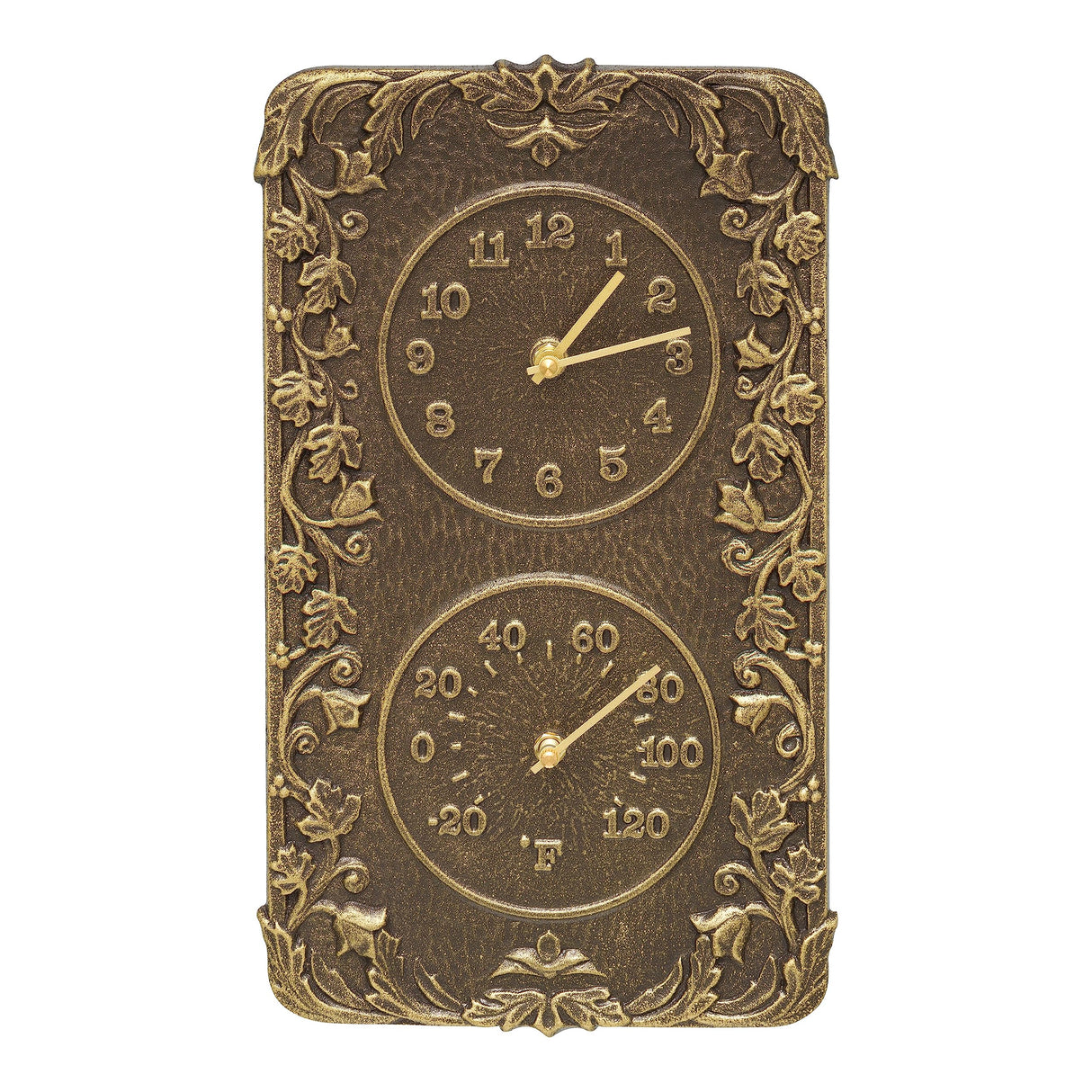 Whitehall 1957 - Acanthus Combo Clock And Thermomter - French Bronze