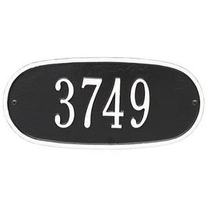 Whitehall 4004BW - Oval Plaque - Std Wall - One Line