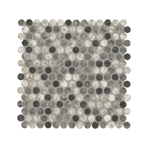 MSI Urban Tapestry 12 in. x 12 in. Glass Penny Round Tile for Kitchen Backsplash, Floor Tile, Wall Tile for Bathroom, Shower Wall Tile, Mesh Mounted Mosaic Tile