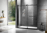 Elegant 66'' * 76'' Frameless Shower Door (Brushed Nickel)