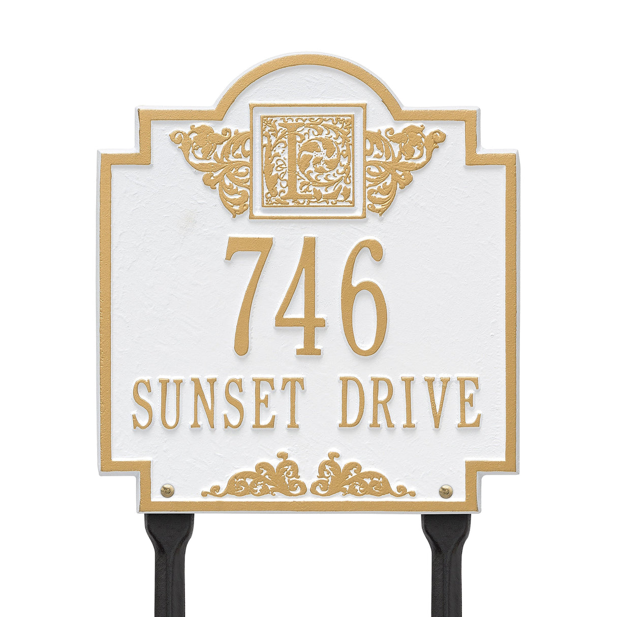 Whitehall 5106WG - Monogram - Standard lawn - Two Line