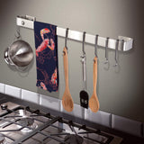 Enclume WR3 SS 36" Classic Wall Rack Utensil Bar w/ 6 Hooks SS