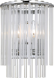 Crystorama 392-CH Bleecker 2 Light Polished Chrome Sconce