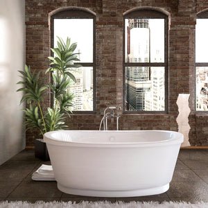 New England Home Goods Roxbury 36 x 66 Freestanding Soaker Bathtub