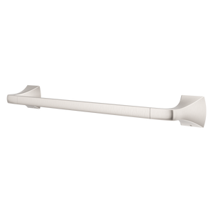 Soft Square 18 in. Towel Bar in Spot Defense Brushed Nickel