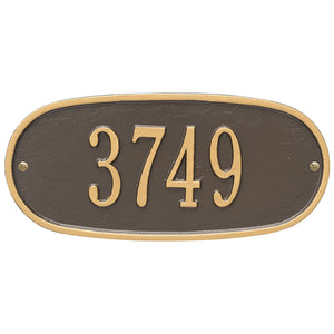 Whitehall 4004OG - Oval Plaque - Std Wall - One Line