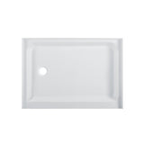 Voltaire 48" x 36" Acrylic White, Single-Threshold, Left Drain, Shower Base