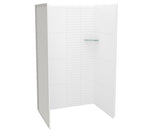 MAAX 107459-306-513 Utile 4832 Composite Direct-to-Stud Three-Piece Alcove Shower Wall Kit in Erosion Bora White