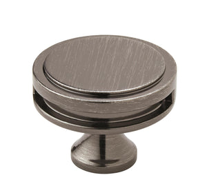Amerock Cabinet Knob Gunmetal 1-3/4 inch (44 mm) Diameter Oberon 1 Pack Drawer Knob Cabinet Hardware