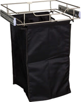 Hardware Resources POHS-14ORB Dark Bronze 14" Deep Pullout Canvas Hamper with Removable Laundry Bag